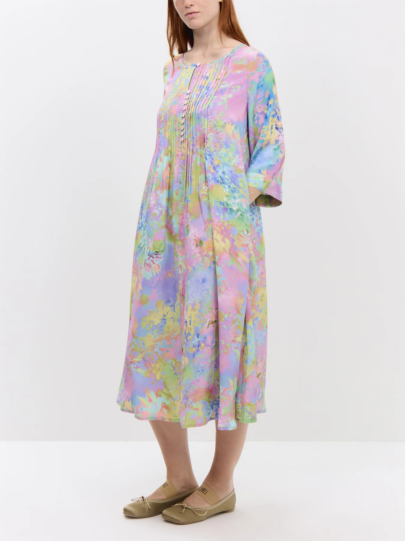 Flowering Paradise Pleated Dress - Image 4