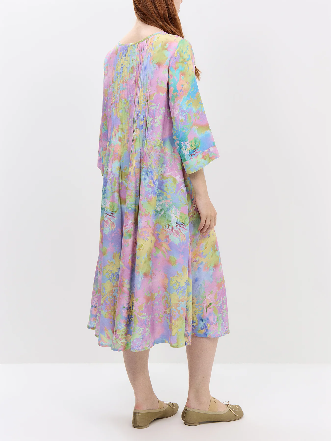 Flowering Paradise Pleated Dress - Image 5