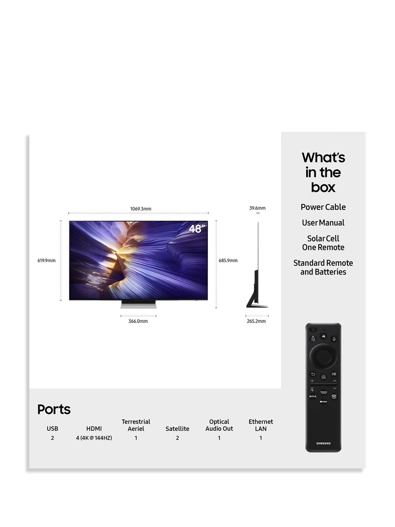 QE48S90F OLED 48 Inch S90F AI Smart TV (2025) - Image 4