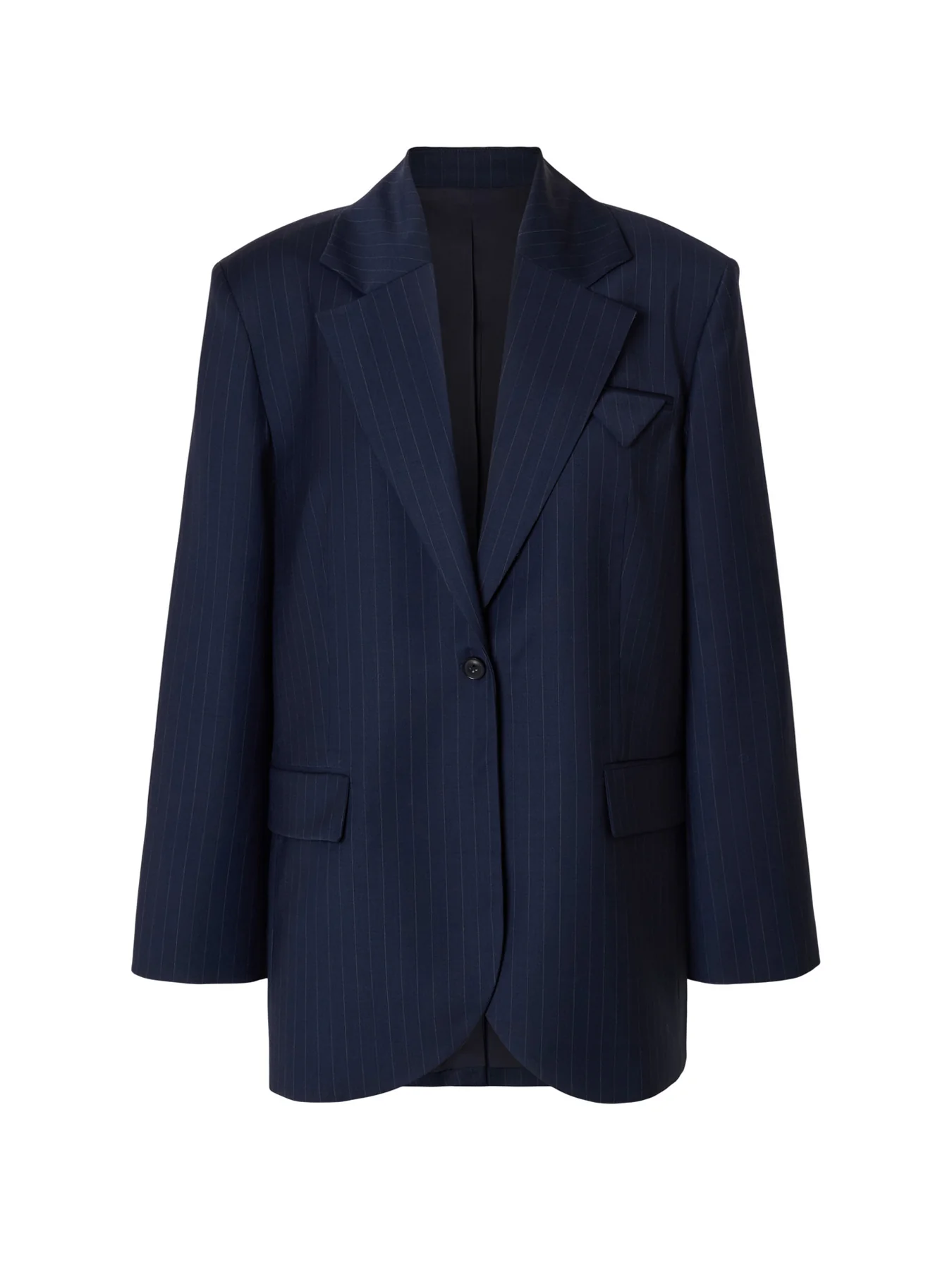 Sanne Oversized Pinstripe Blazer Navy Stripe