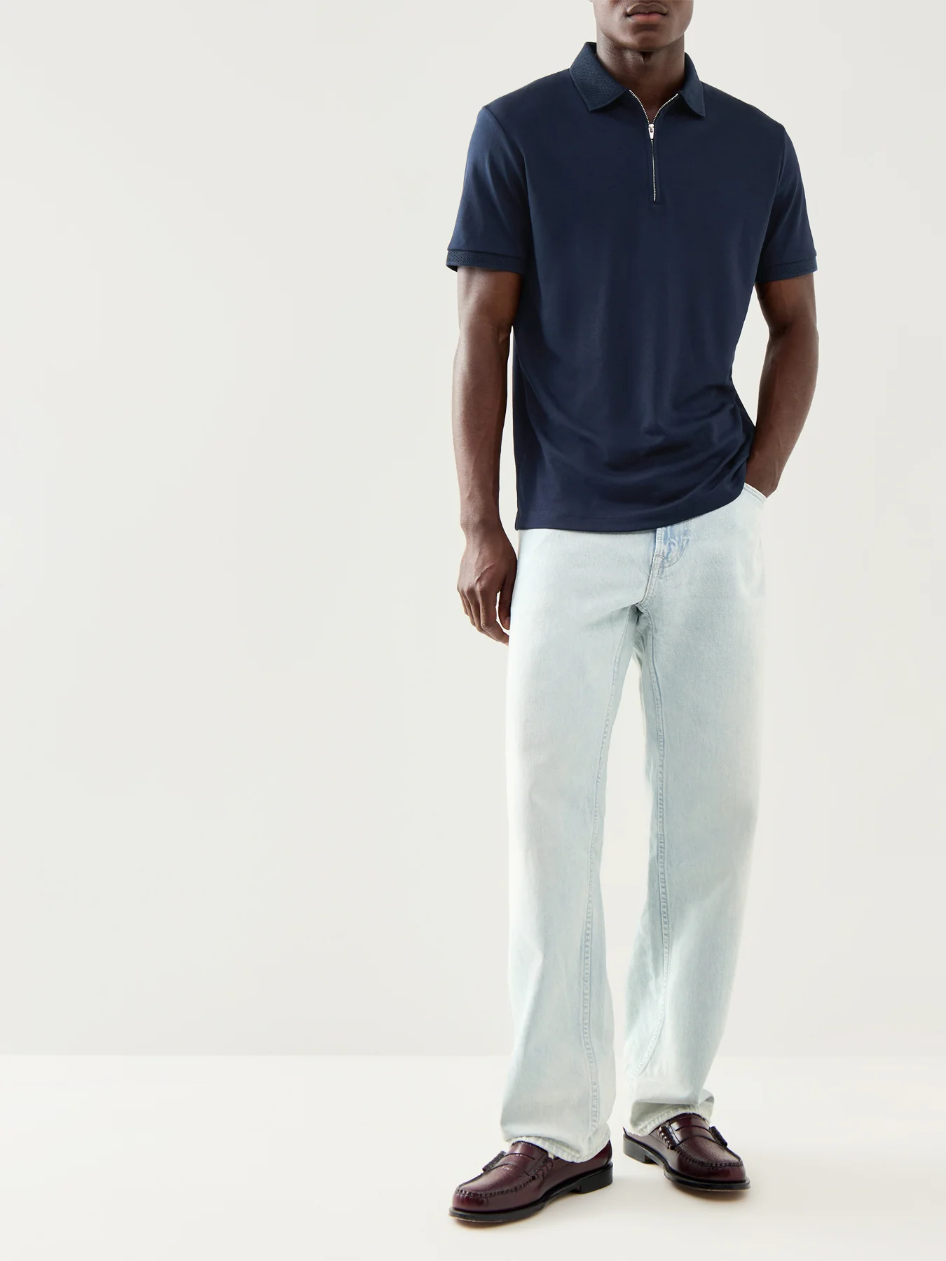 Fave Zip Short Sleeves Polo T-Shirt - Image 2
