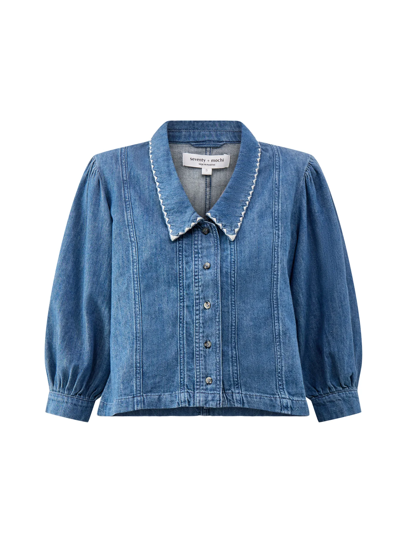 Talia Button Down Top Denim