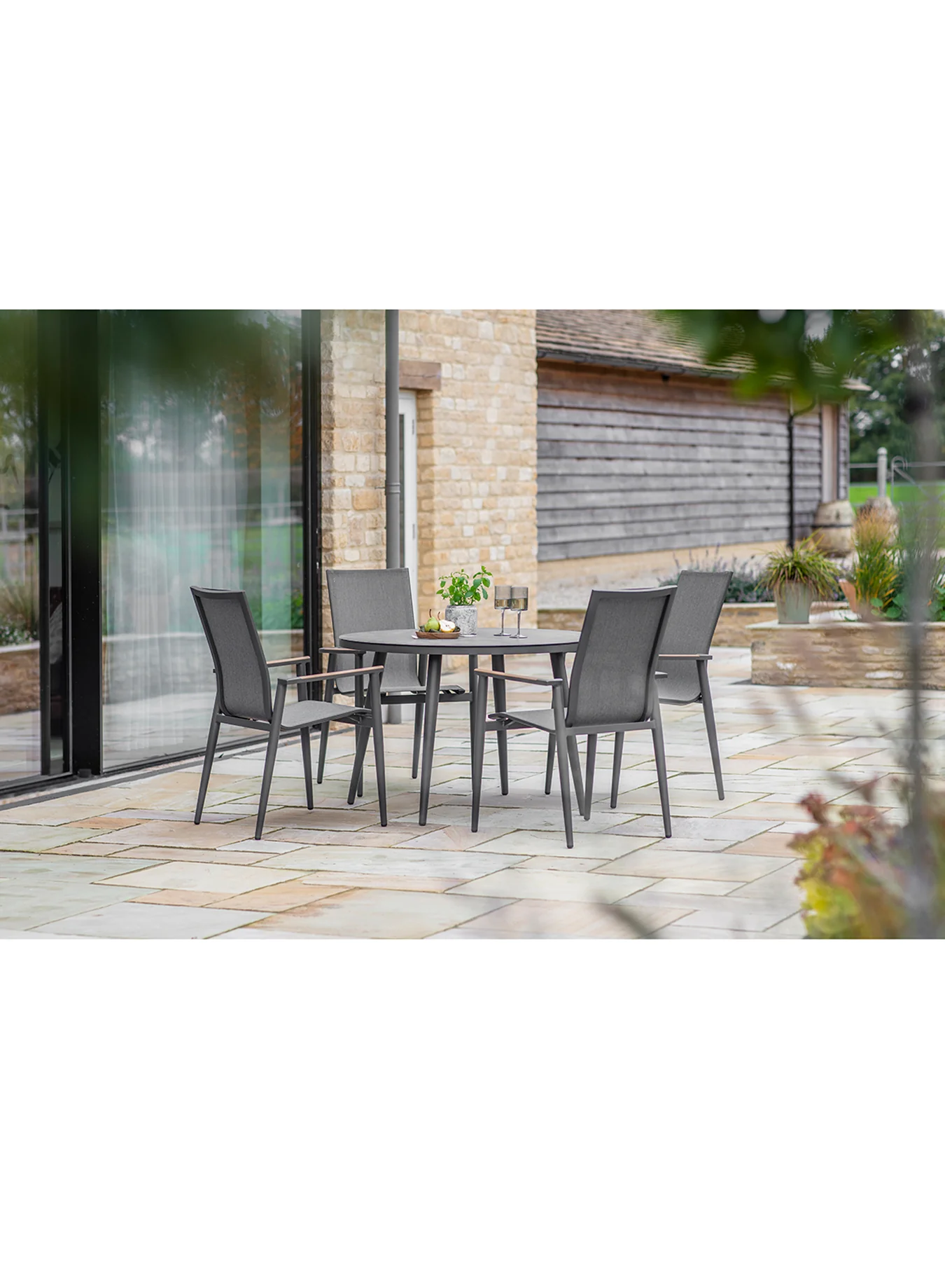 Sofia Garden Dining Set Anthracite - Image 4