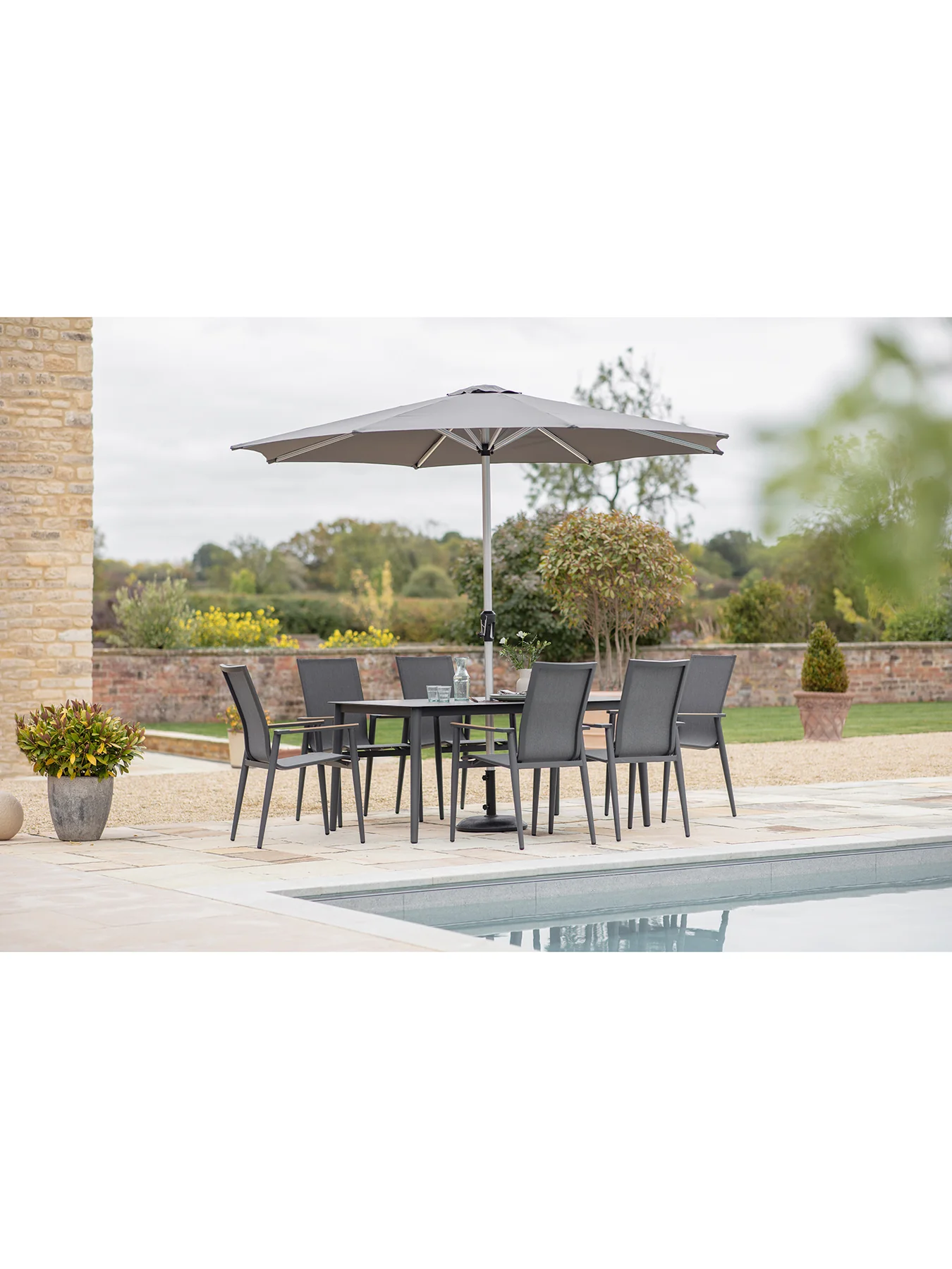 Sofia Garden Dining Set Anthracite - Image 2