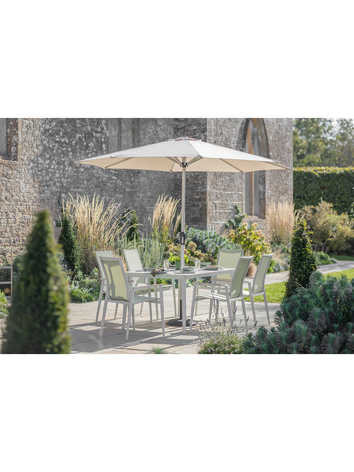 Sofia Garden Dining Set Green - Image 2