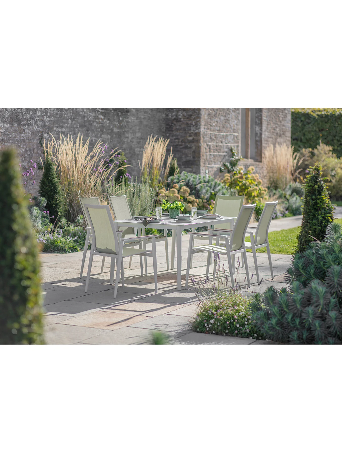 Sofia Garden Dining Set Green - Image 4