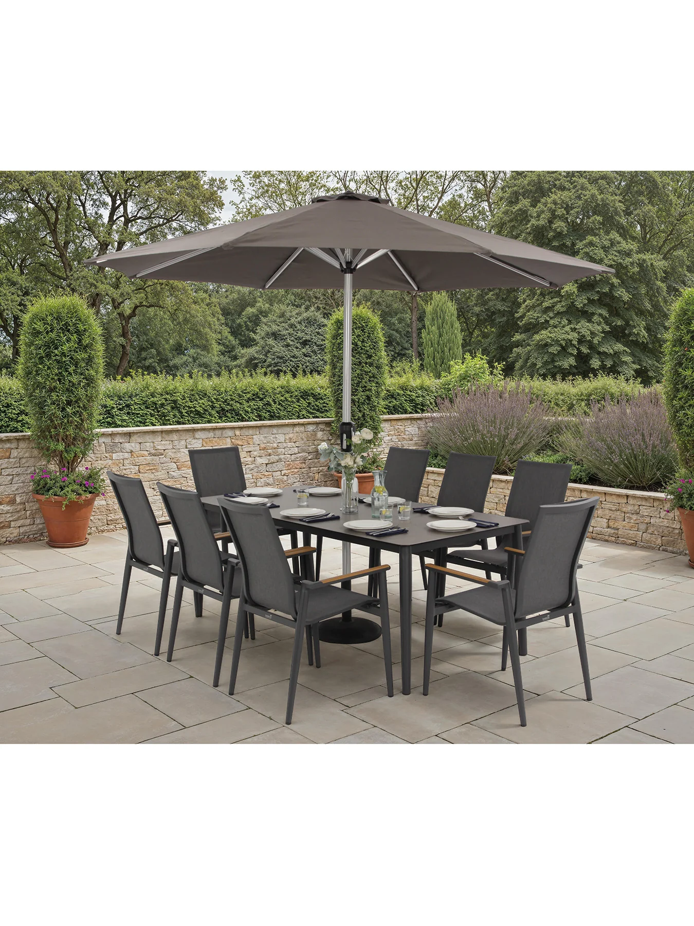 Sofia Garden Dining Set Anthracite - Image 2