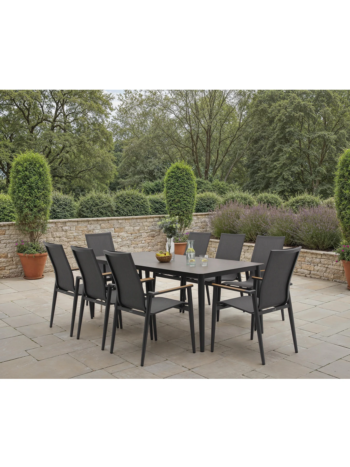 Sofia Garden Dining Set Anthracite - Image 5