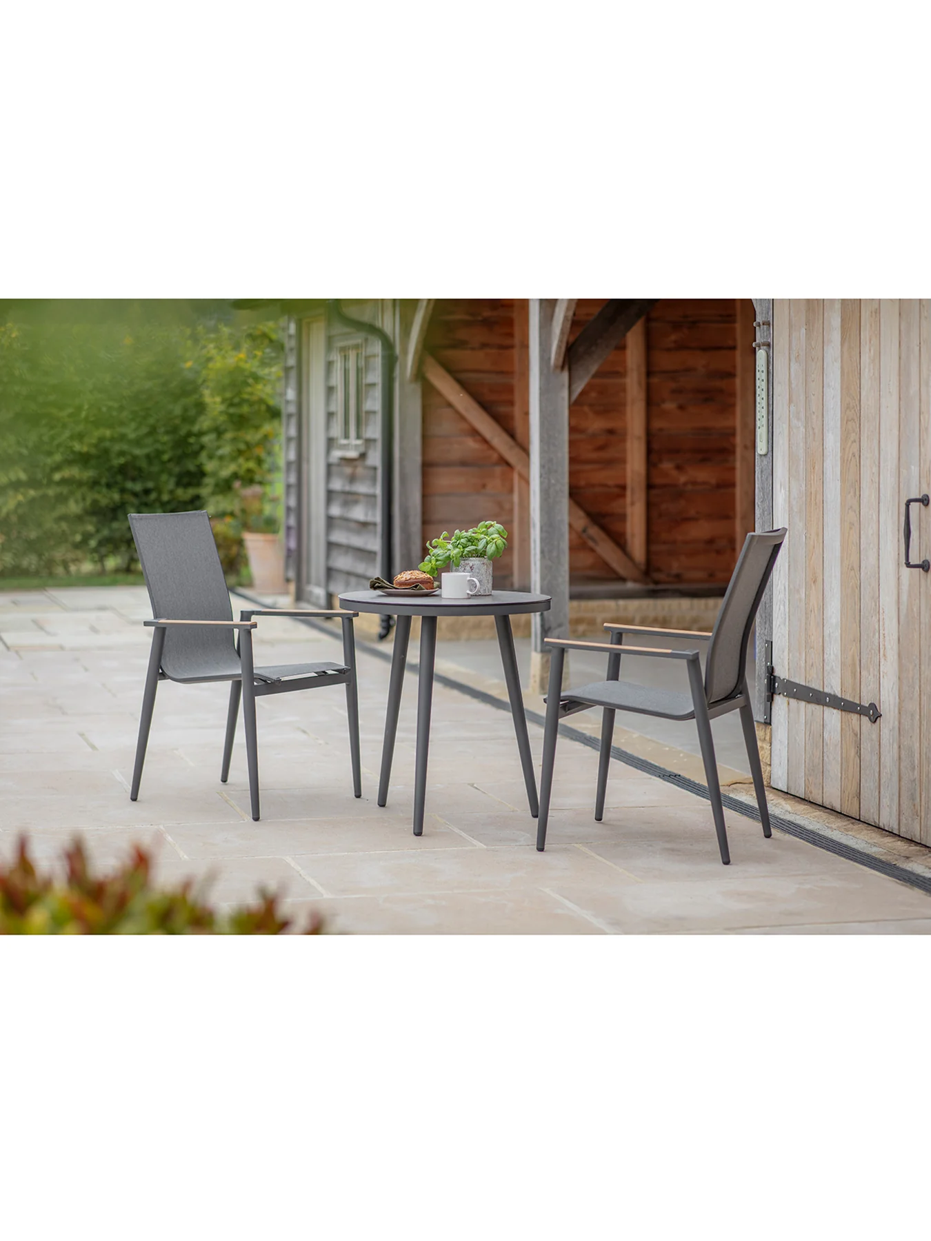 Sofia Garden Bistro Set Anthracite - Image 2