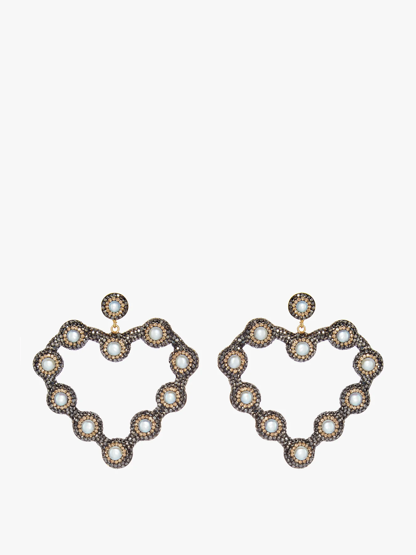 Pearl Heart Hoops
