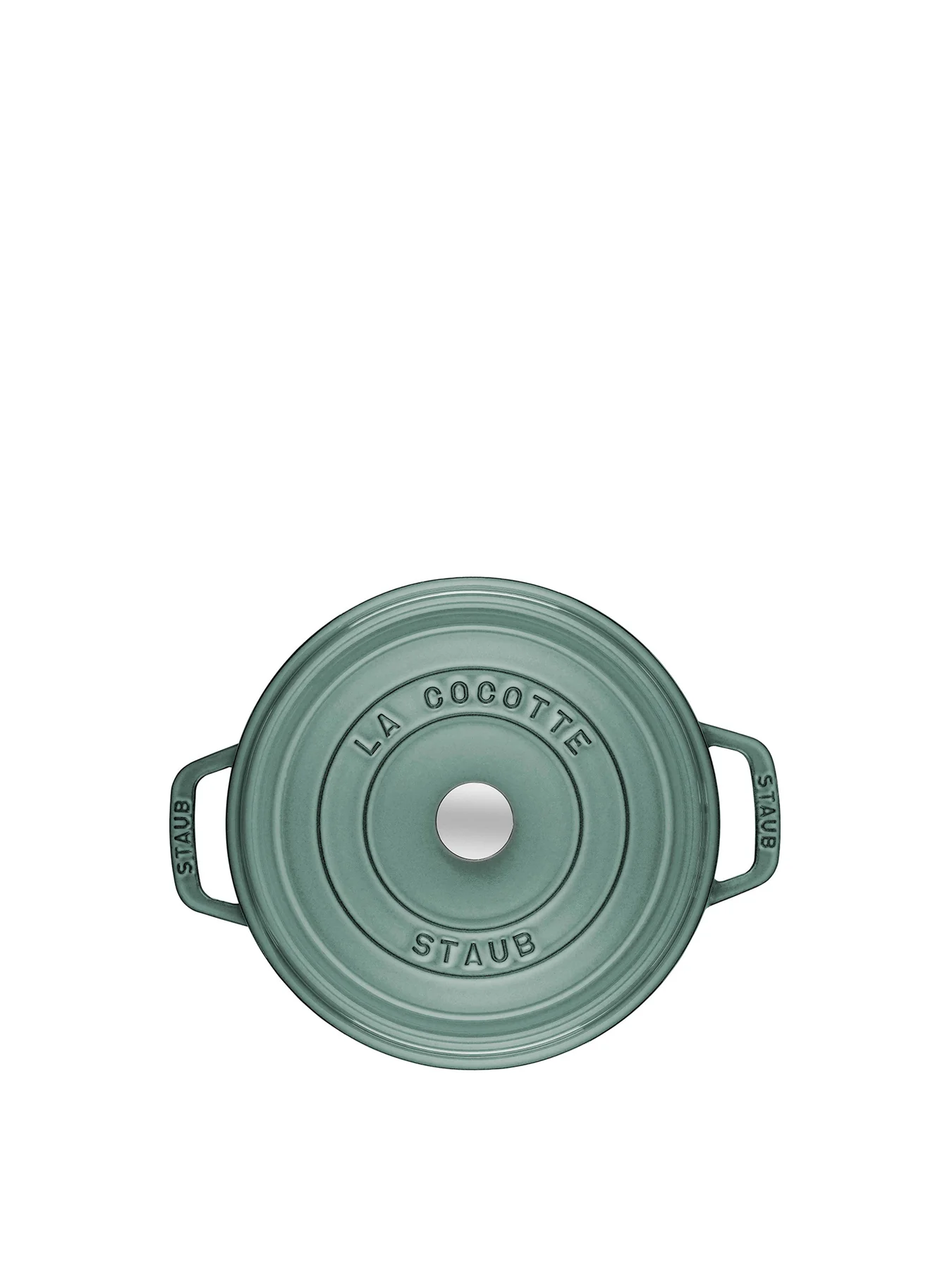 Round Cast Iron Cocotte Eucalyptus 26cm - Image 2
