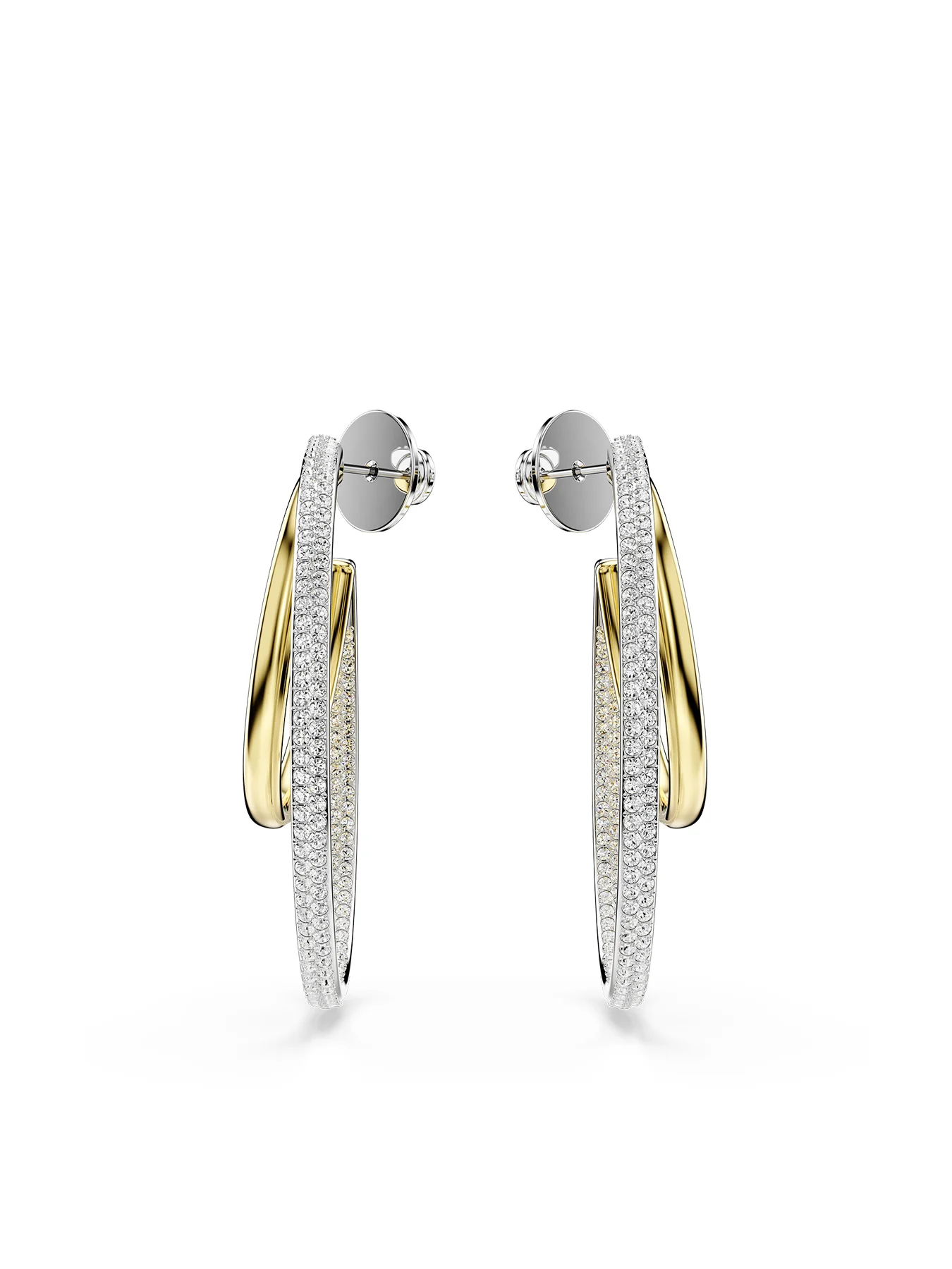 Hyperbola Medium Round Cut Hoop Earrings - Image 2