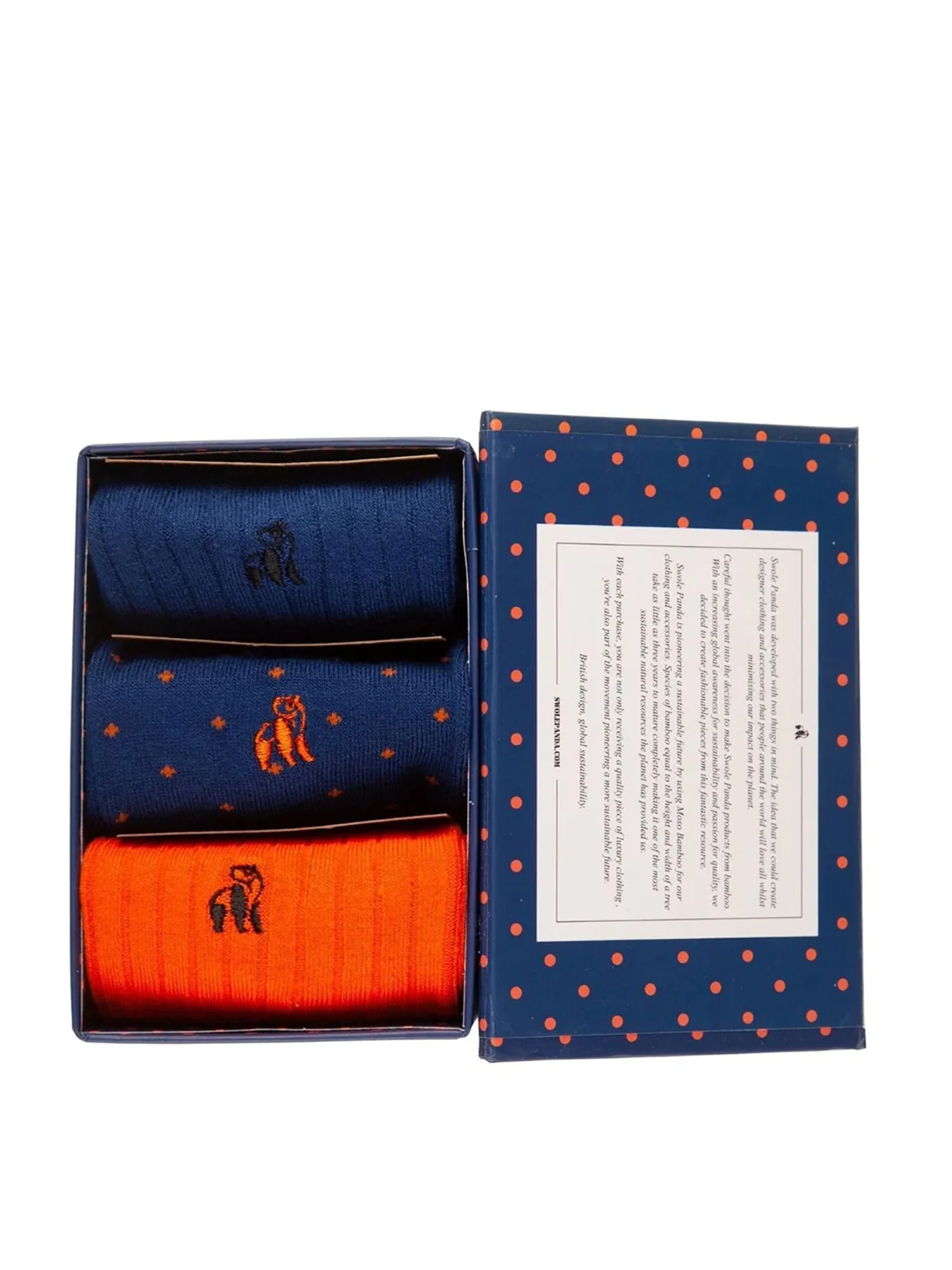 Orange and Blue Gift Box - 3 Pairs - Image 4