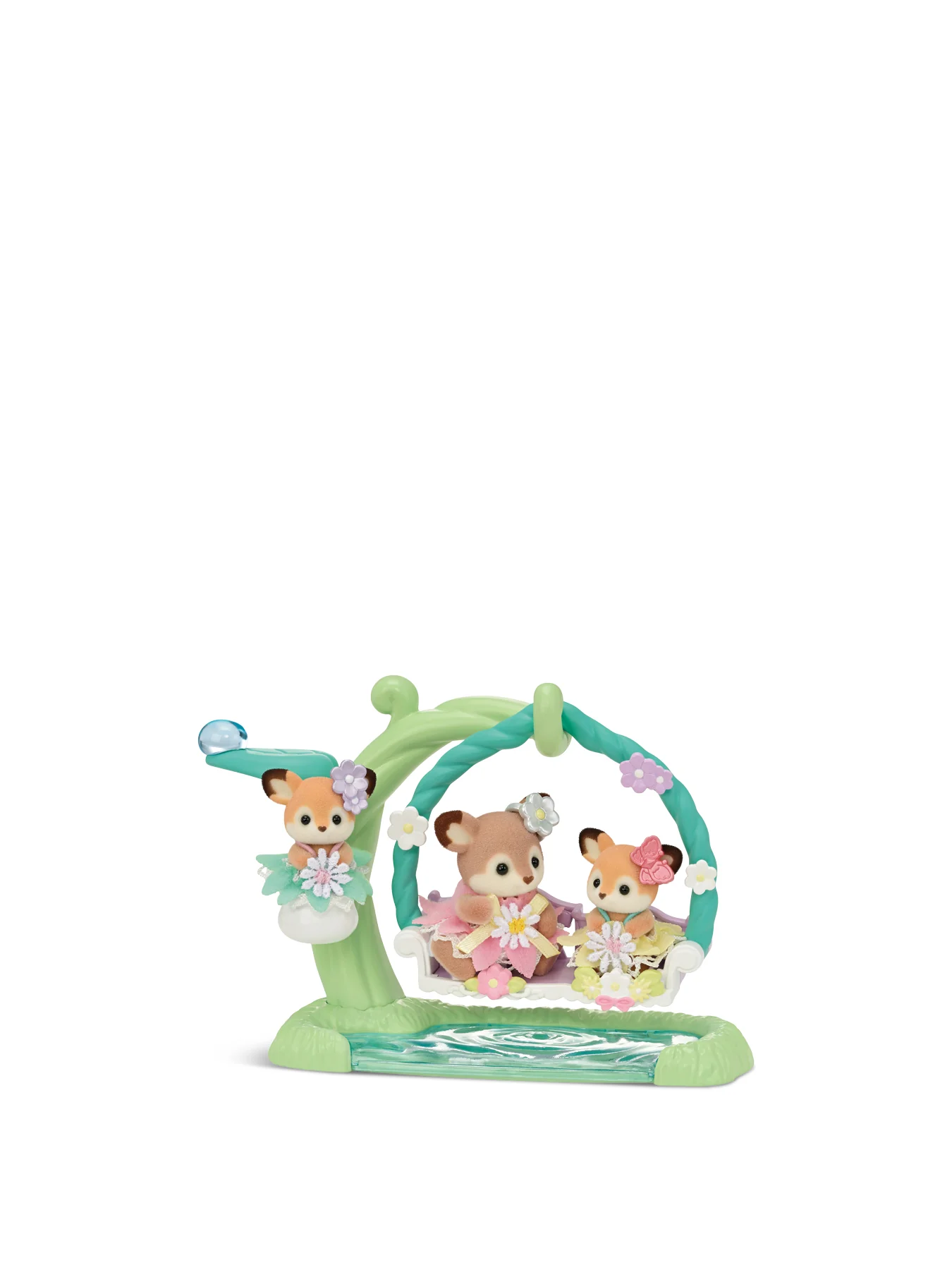 Deer Babies Floral Swing Set