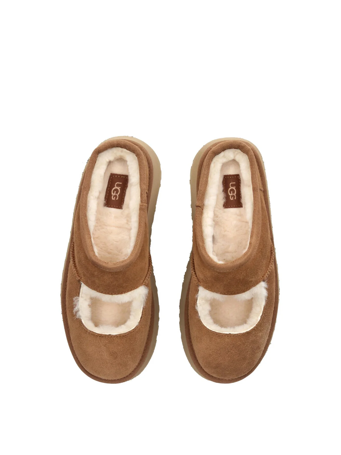 Womens Bea Mary Jane Suede Flatform Chestnut - Image 2