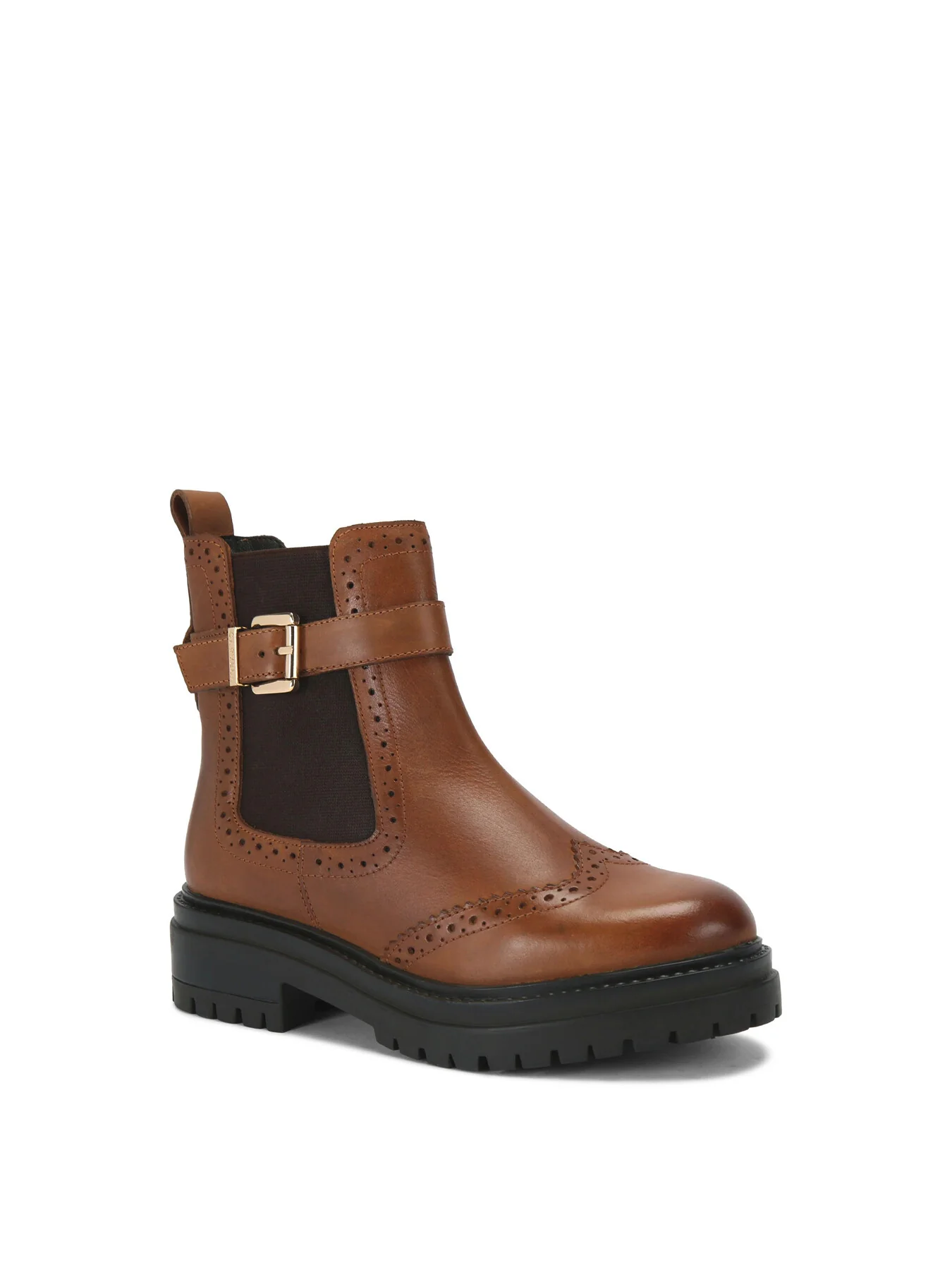 Headline Brogue Leather Ankle Boots - Image 2
