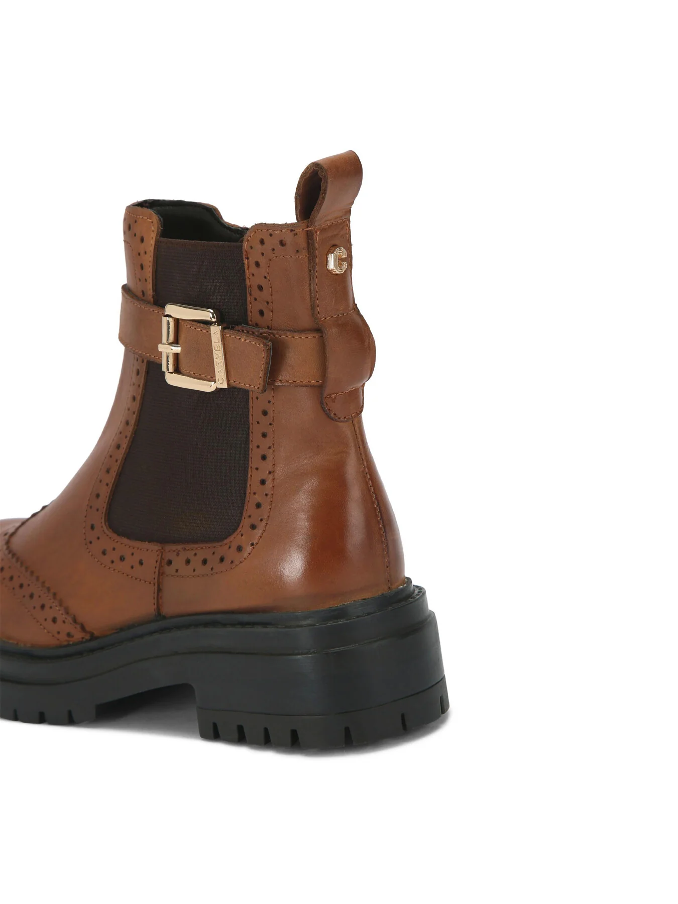 Headline Brogue Leather Ankle Boots - Image 3