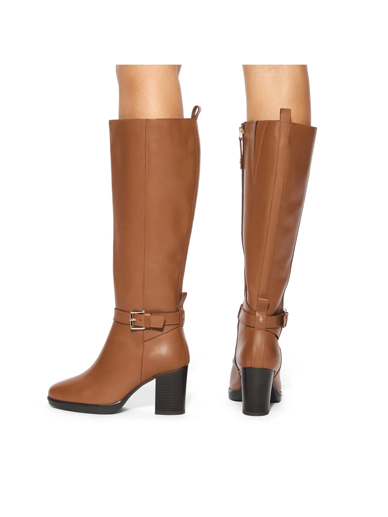 Sage Leather Knee-High Boots - Image 5