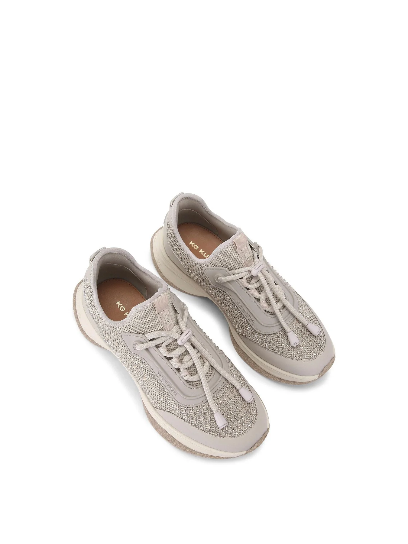 Kelsie Knit Gem Embellished Trainers - Image 2