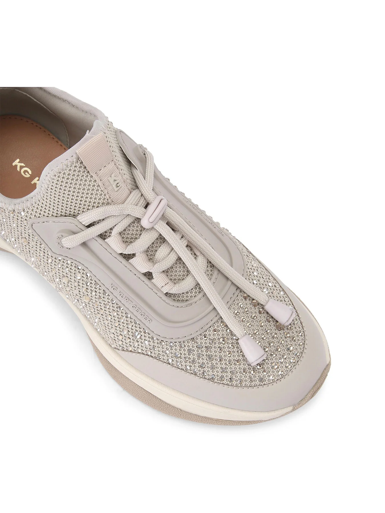 Kelsie Knit Gem Embellished Trainers - Image 4