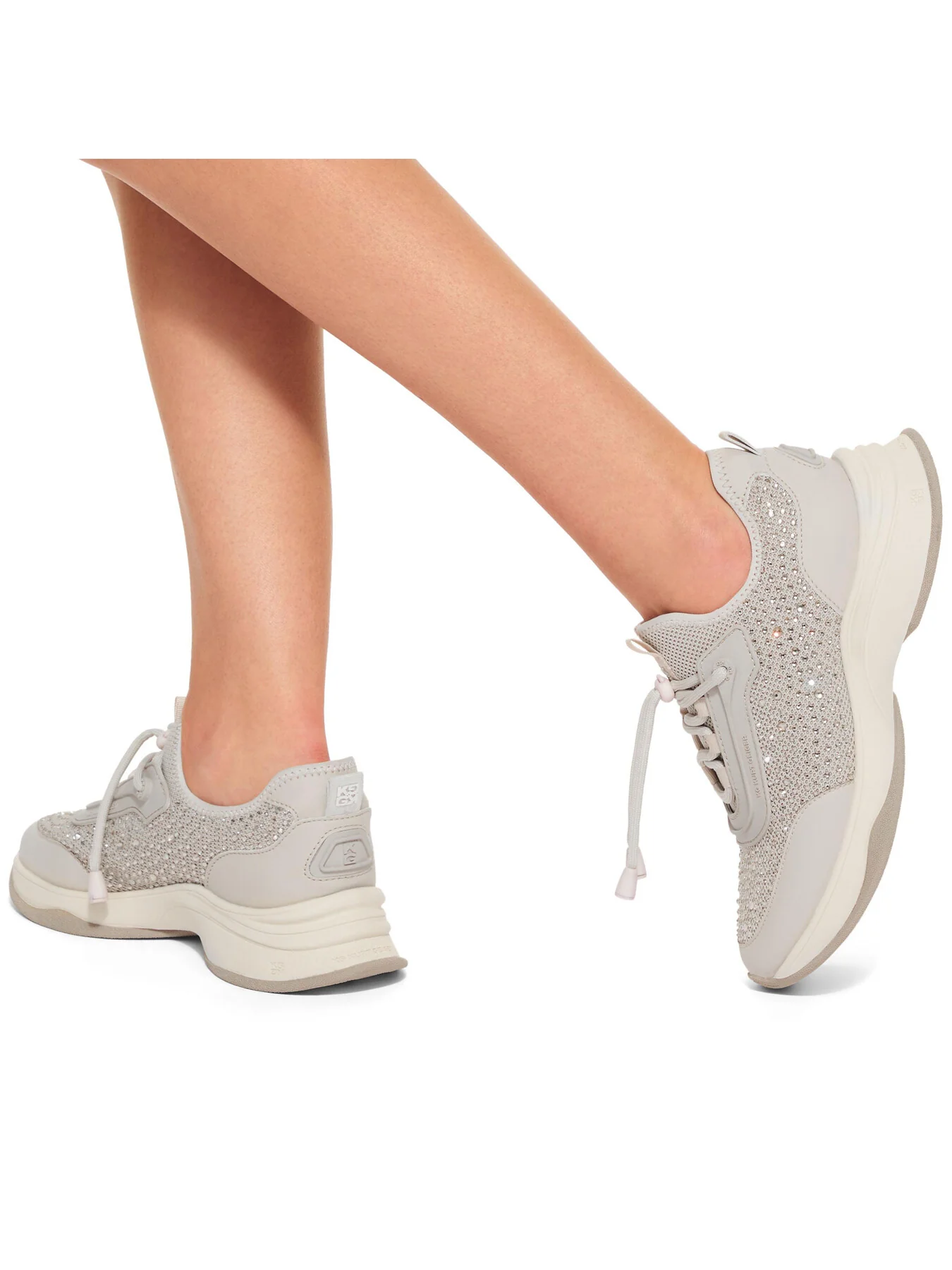 Kelsie Knit Gem Embellished Trainers - Image 5