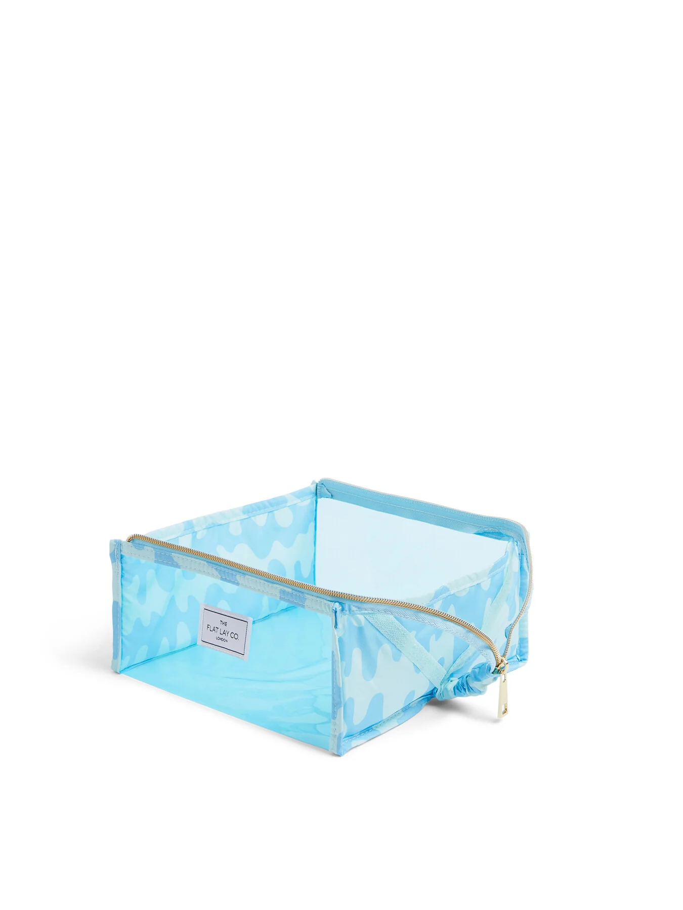 Makeup Jelly Box Bag In Blue Splash - Image 3