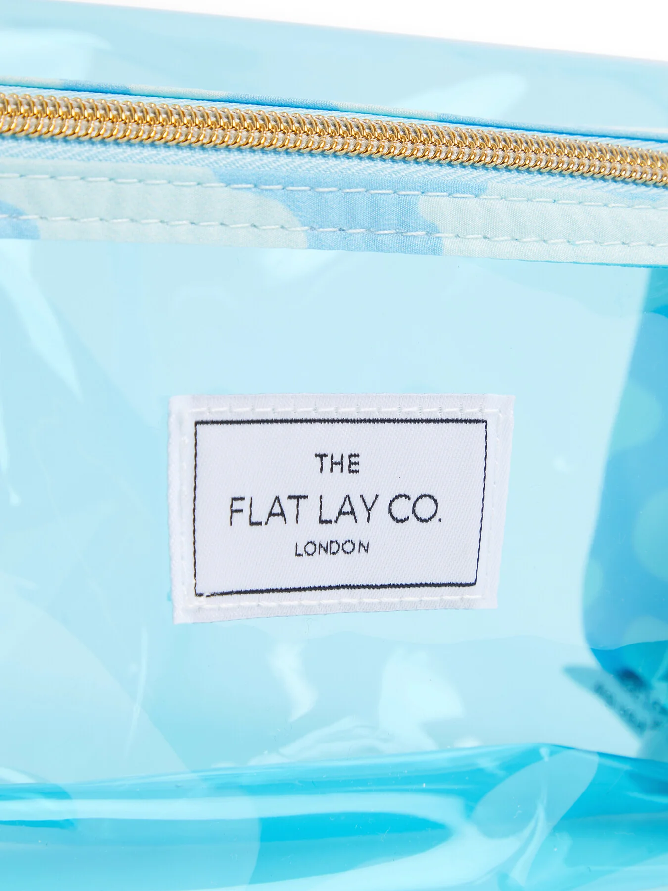 Makeup Jelly Box Bag In Blue Splash - Image 4