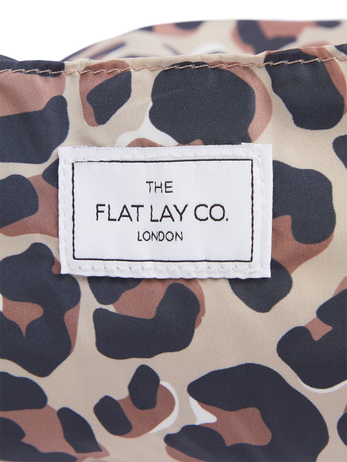 Open Flat Makeup Bag In Leopard Print - Image 4