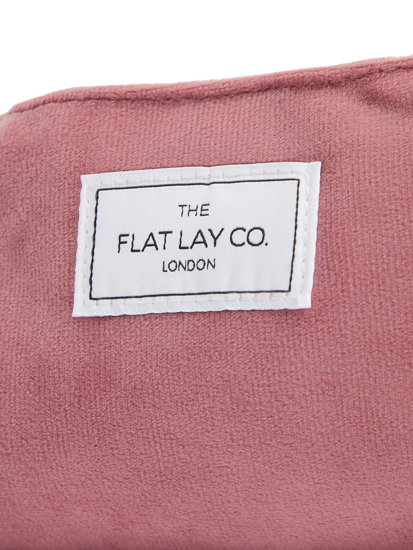 Open Flat Makeup Bag In Pink Velvet - Image 4