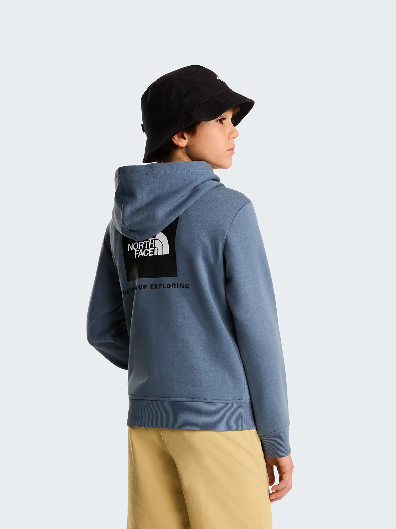 Kids' Box Logo Hoodie Grey - Image 2
