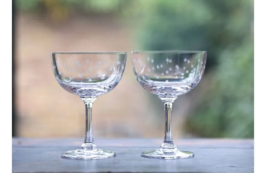 Crystal Champagne Saucers Stars Set of 2 - Image 3
