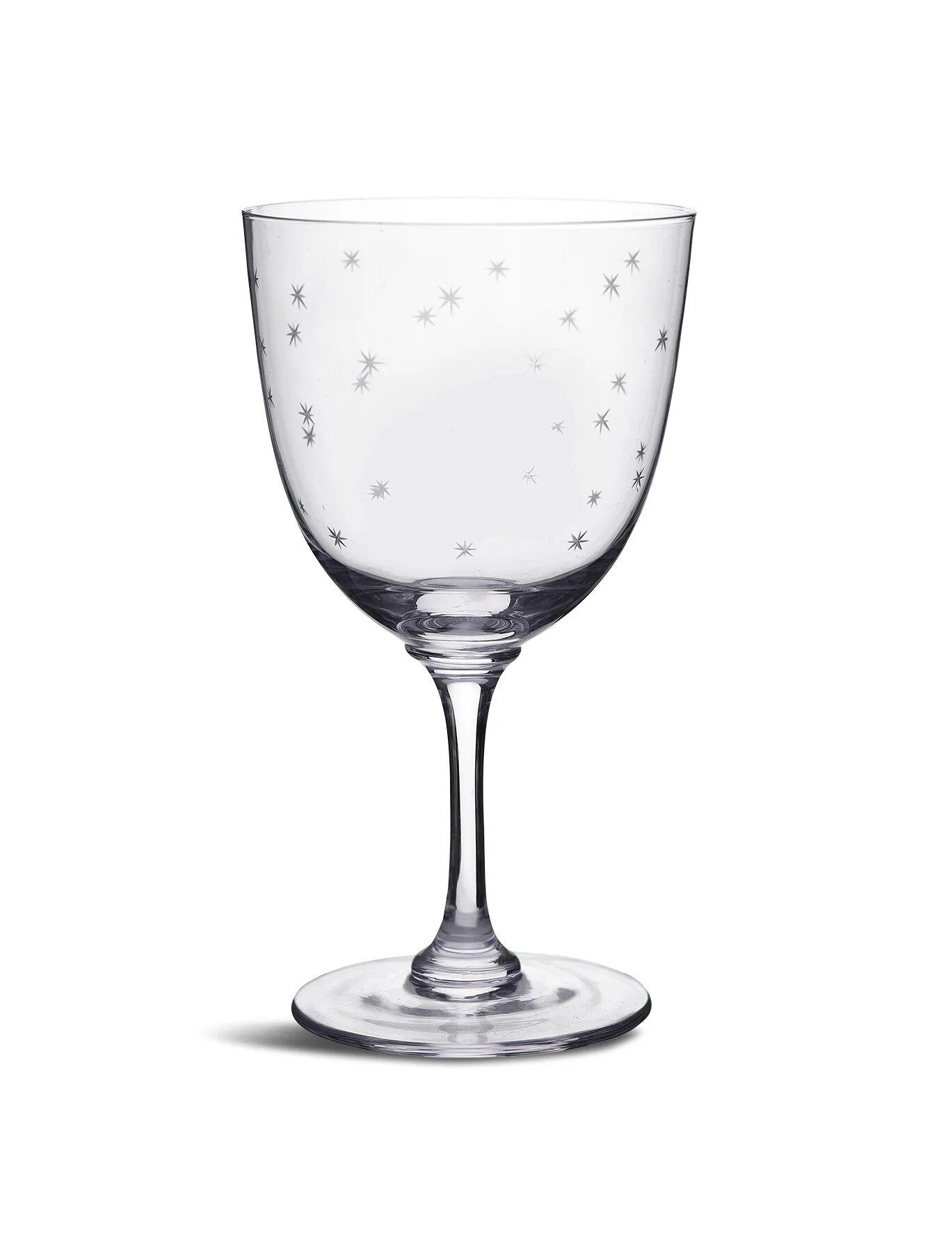 Crystal Wine Glasses Stars Set of 2