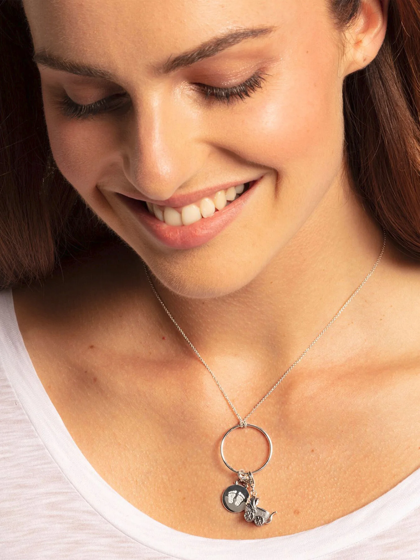 Baby Footprint Disc Charm - Image 2