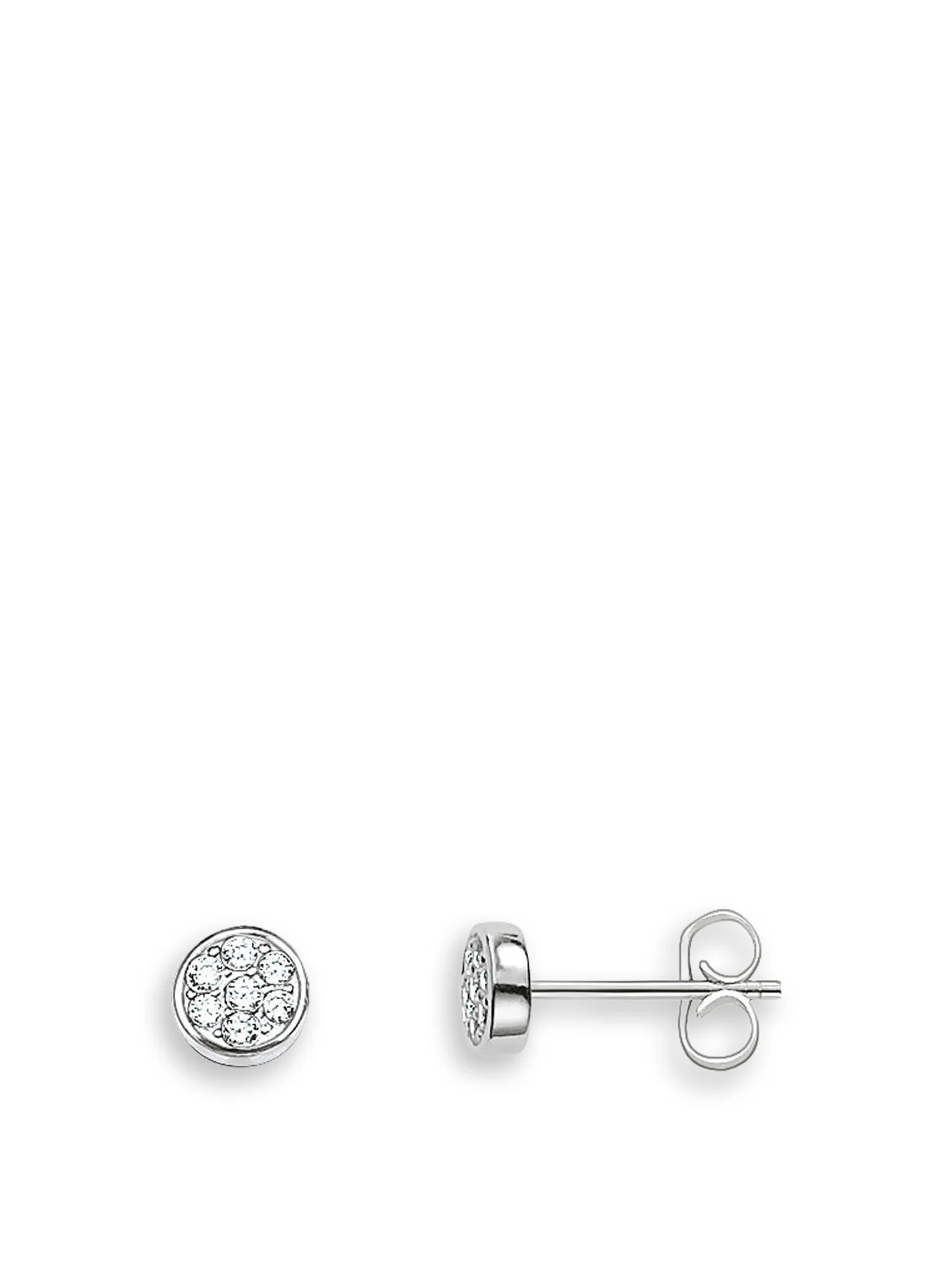 Sparkling Circles Stud Earrings