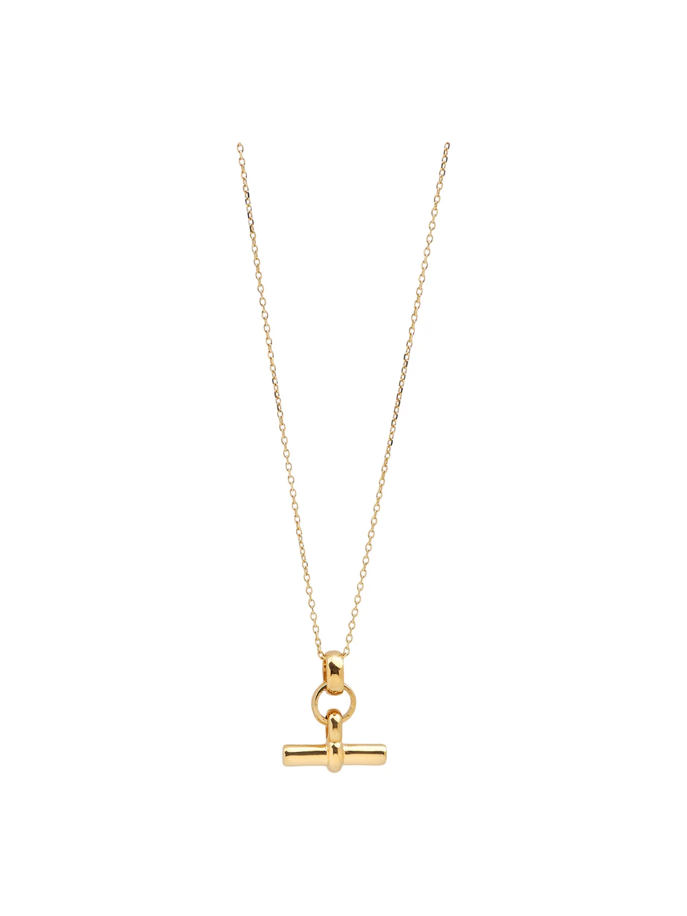 Mini Gold T-Bar On Trace Chain