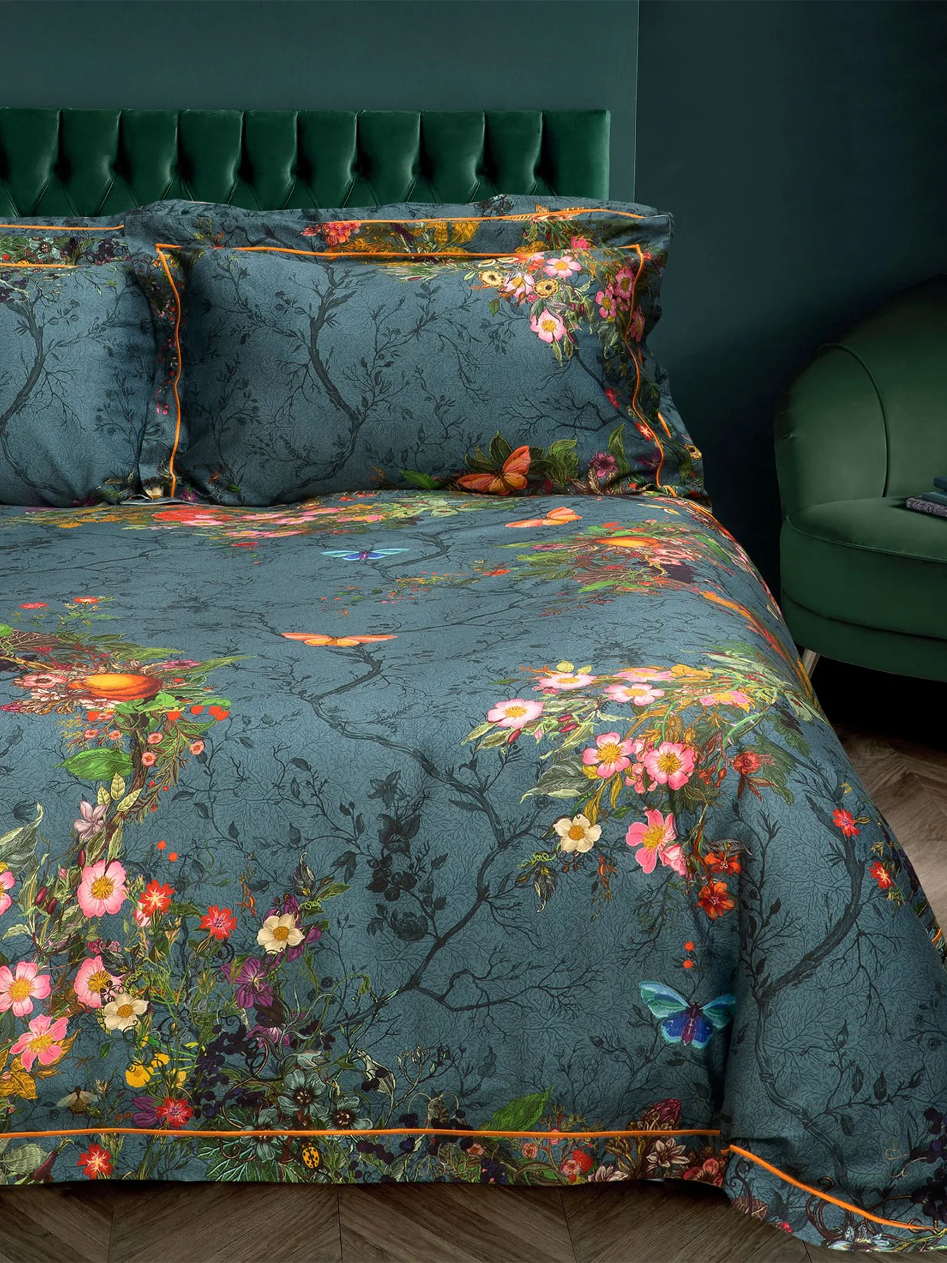 Bloomsbury Garden Duvet Cover Set Blue