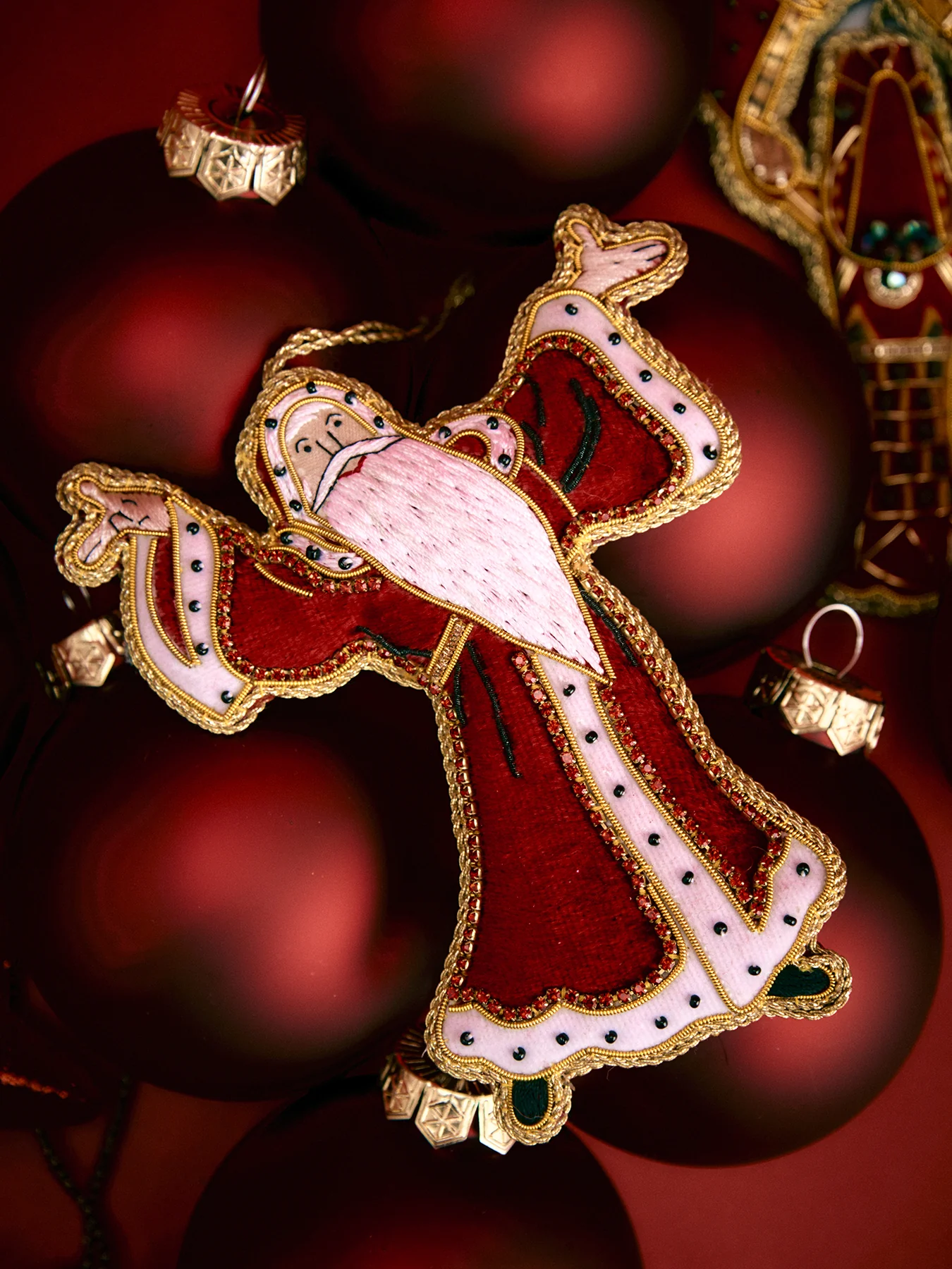 Father Christmas Handmade Hanging Decoration - Image 2
