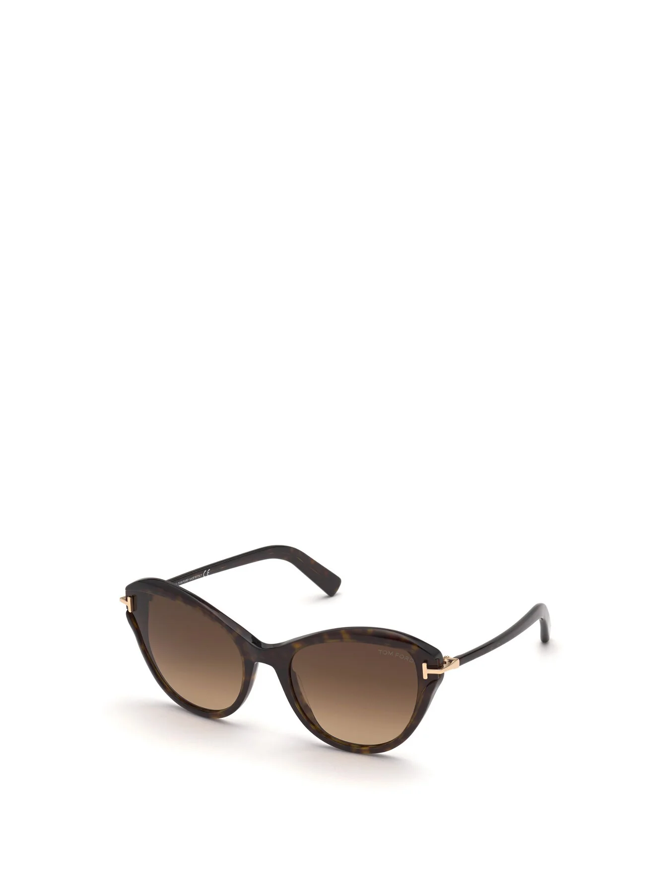 Leigh Cat Eye Acetate Sunglasses Dark HavanaGradient Brown - Image 3