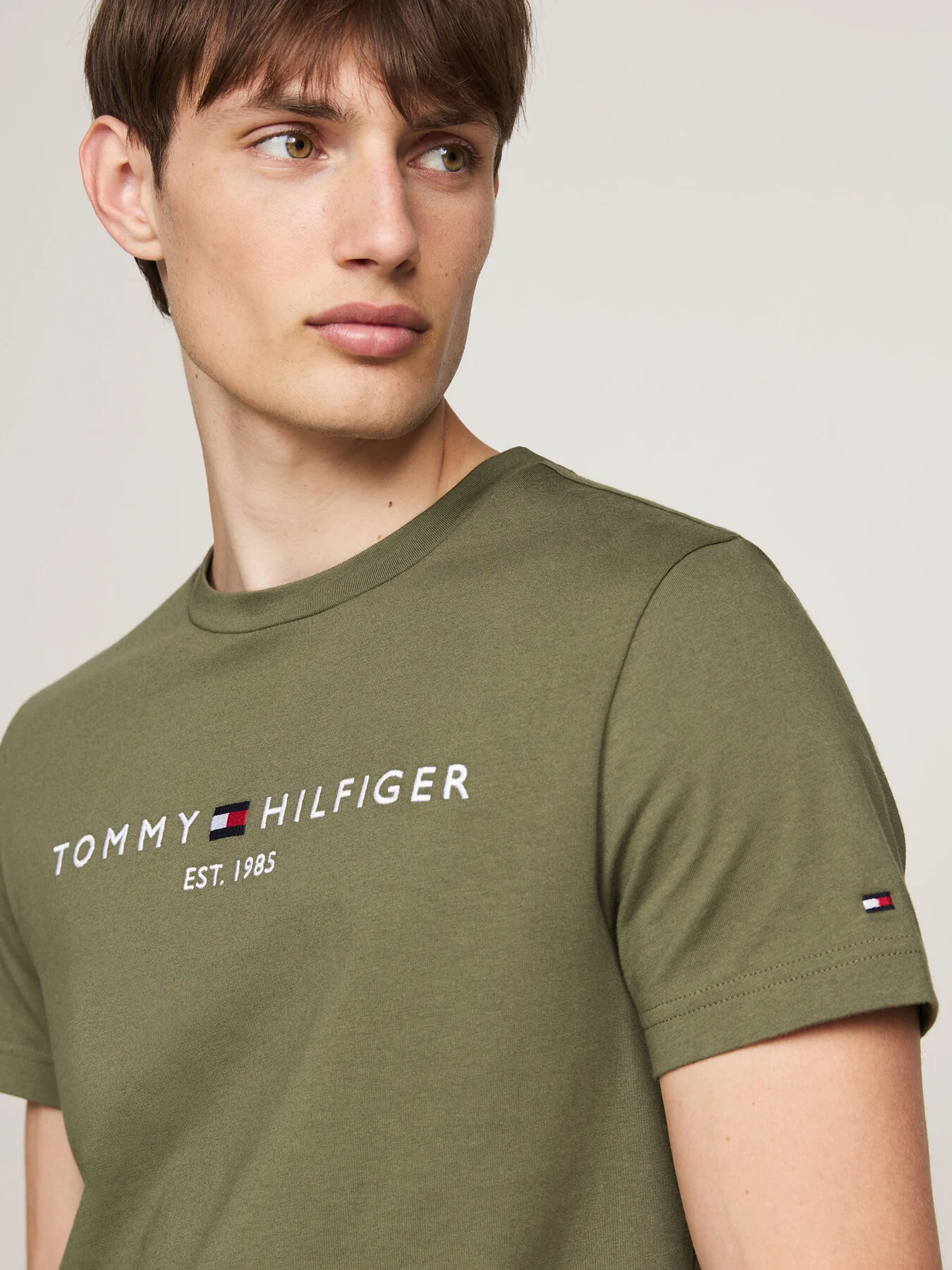 Logo Embroidery Slim T-Shirt - Image 3