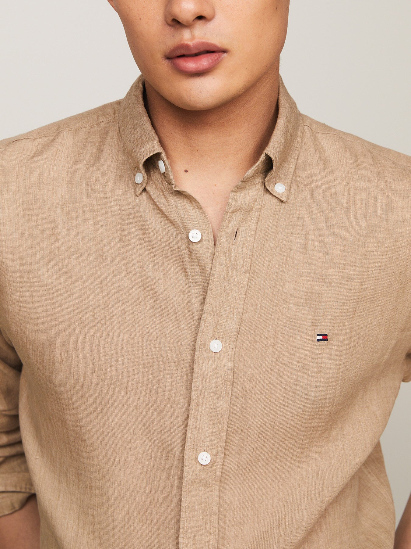 Pigment Dyed Linen Regular Fit Shirt - Image 4