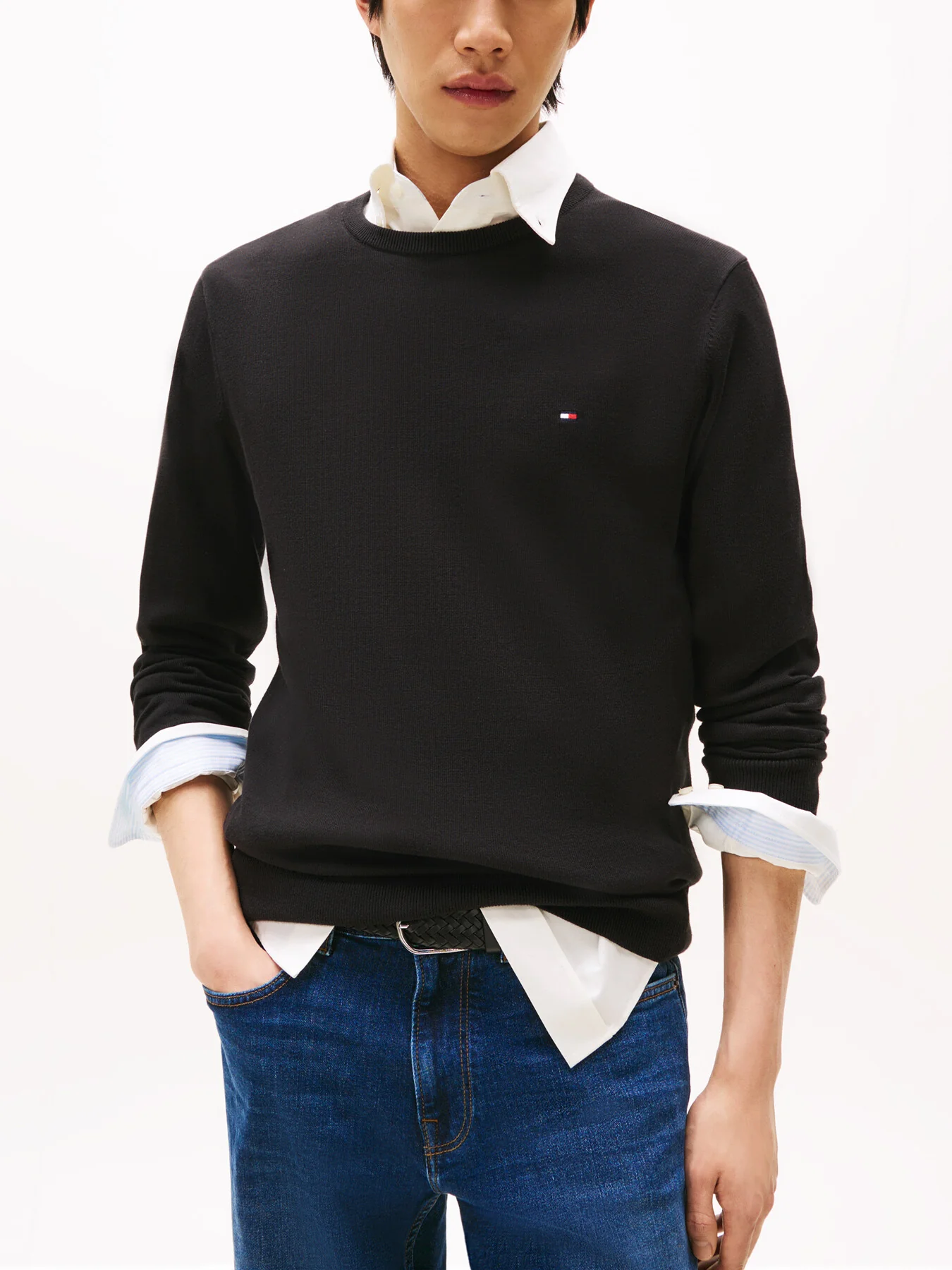 Essential Cotton Crew Neck Jumper - Image 2