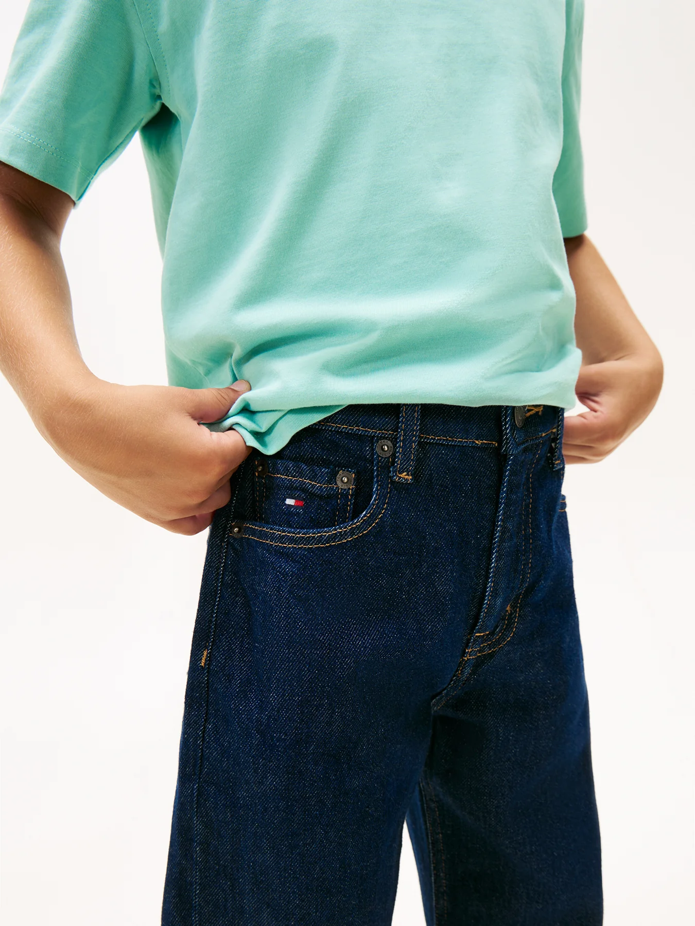 Kids’ Flag Embroidery Relaxed Jeans Black - Image 3