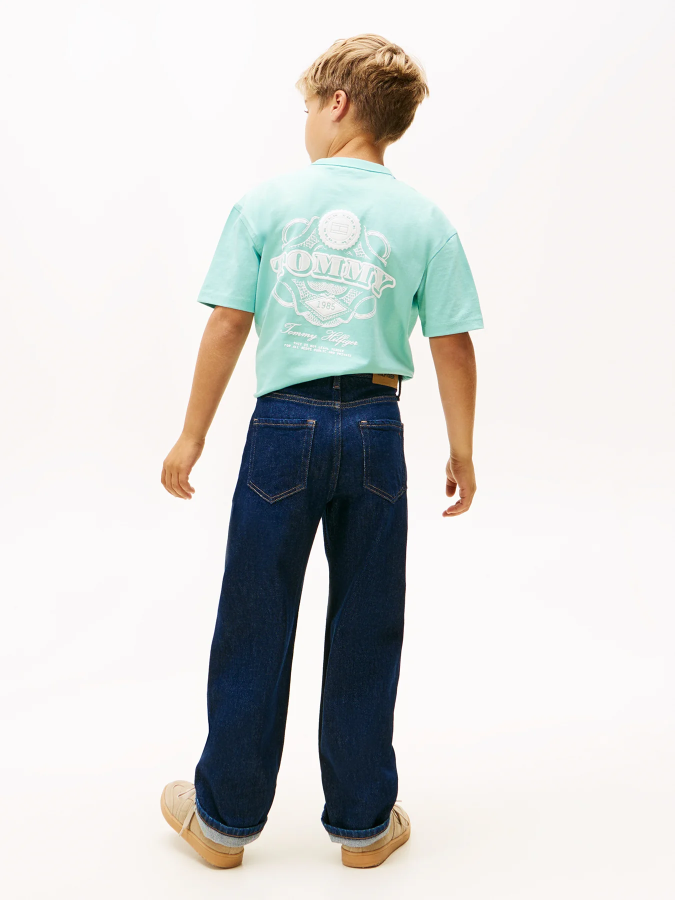 Kids’ Flag Embroidery Relaxed Jeans Black - Image 5