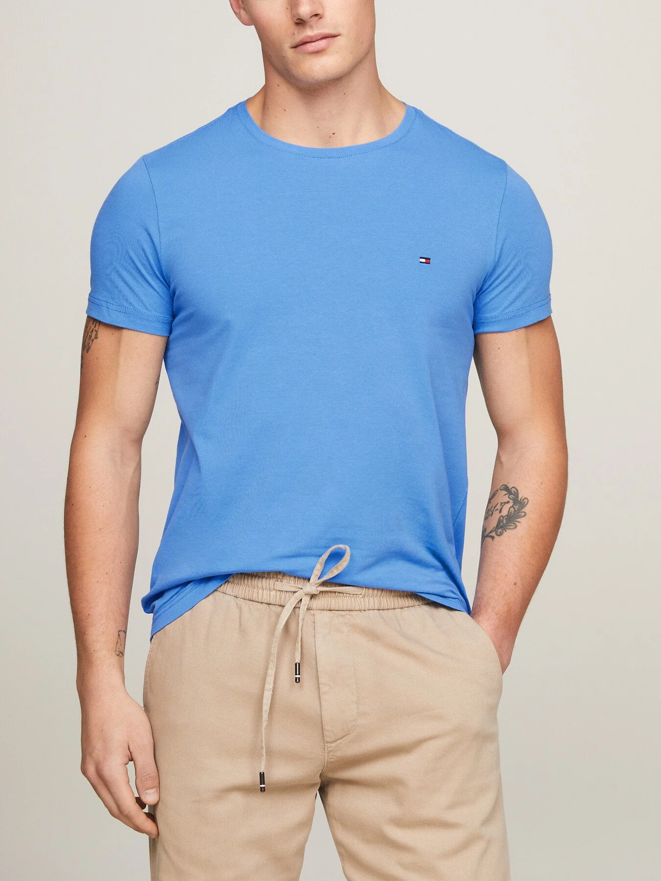 Flag Embroidery Extra Slim Fit T-Shirt - Image 3