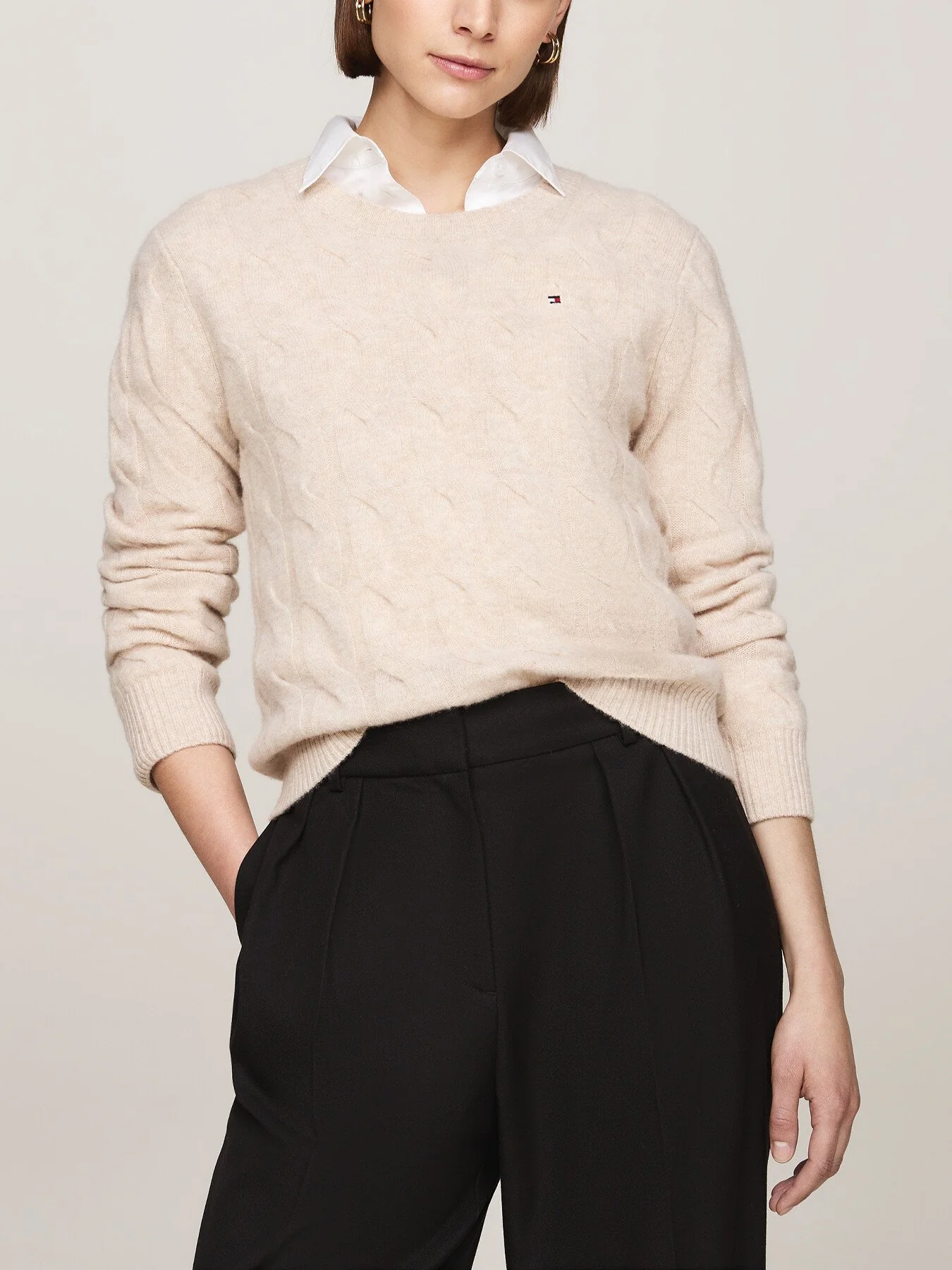 Pure Wool Cable Knit Jumper - Image 2