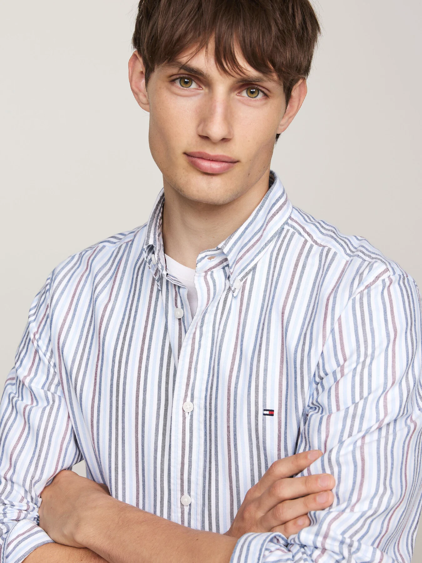 Multi Stripe Regular Fit Oxford - Image 4