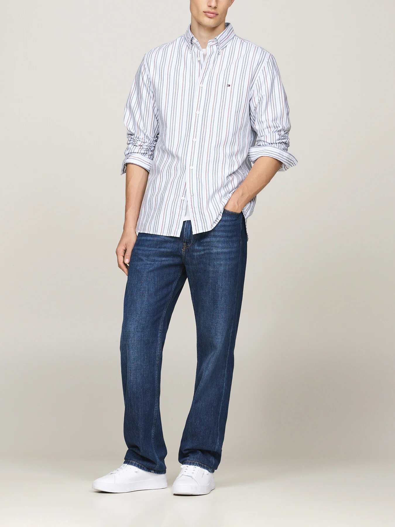 Multi Stripe Regular Fit Oxford - Image 5