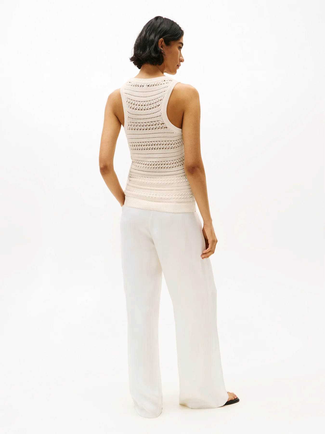 Crochet Racerback Slim Tank Top - Image 4