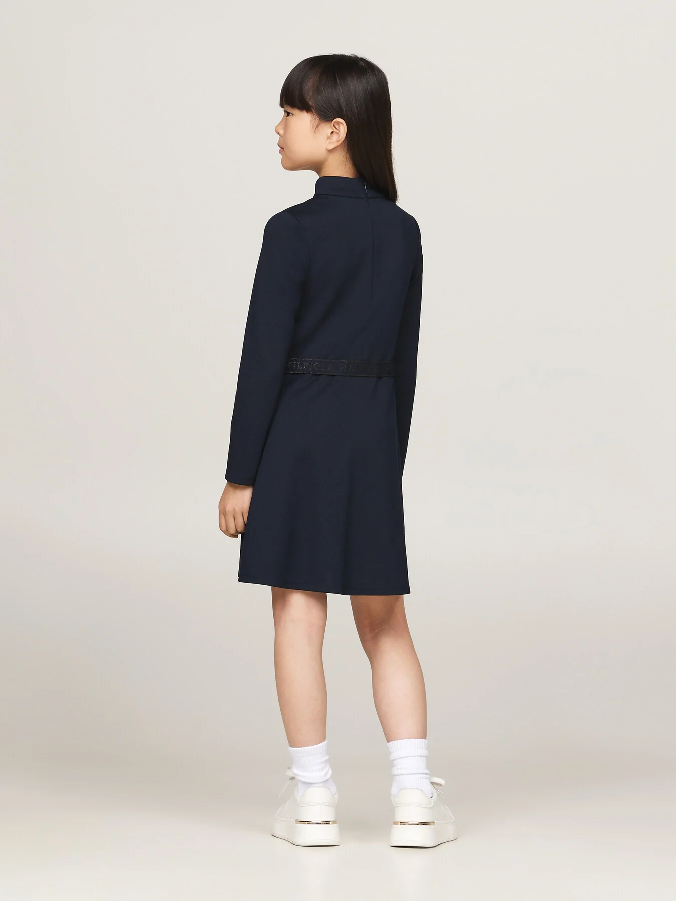 Belted Long Sleeve Extra Slim Dress - Image 4