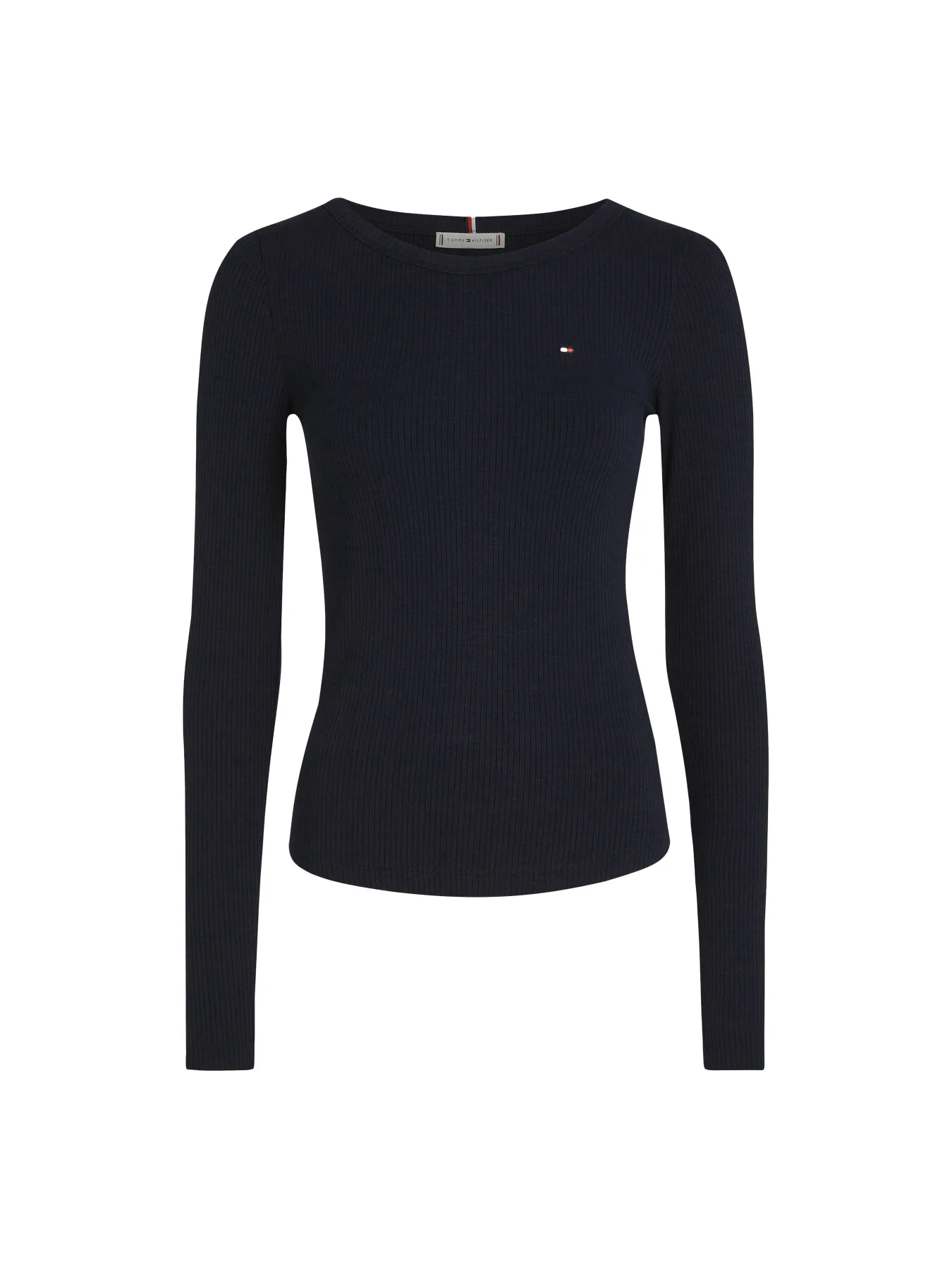 Boat Neck Slim Long Sleeve T-Shirt